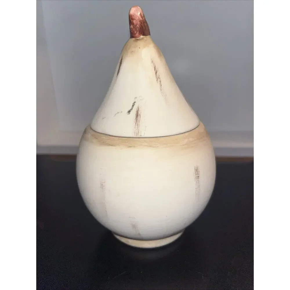 Vintage Ceramic chicken jar is a whimsical farmhouse kitchen